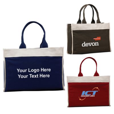 Promotional Logo Box Shaped Tote Bags