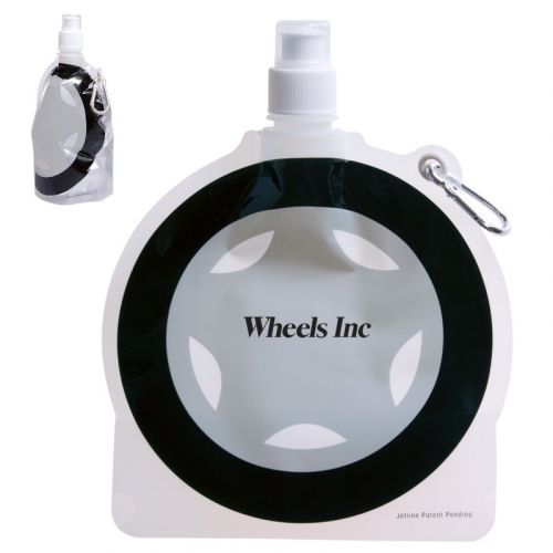 Imprinted Hydropouch™ Tire Collapsible Water Bottles