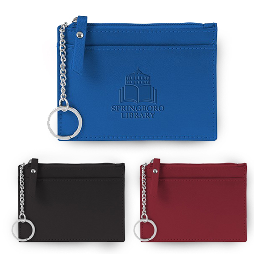 Leather Pouch Wallets with Keyrings