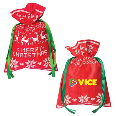 Custom Printed Small Non Woven Holiday Gift Bags