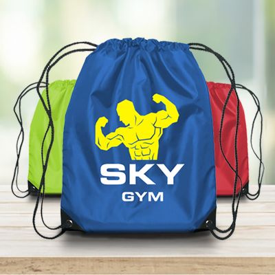 Custom Small Hit Sports Pack Polyester Drawstring Bags