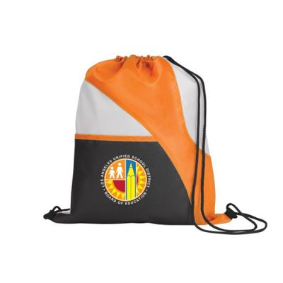 Promotional Logo Tri-Color Drawcord Bags