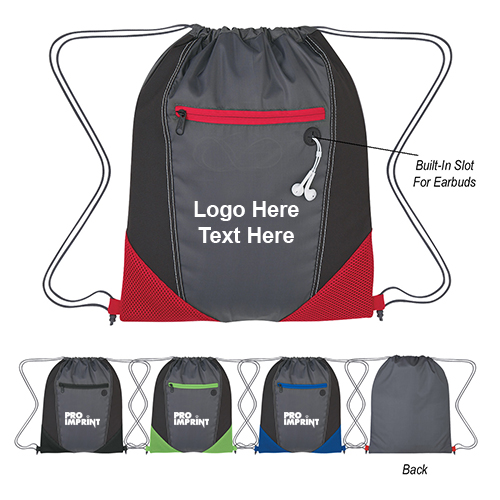 personalized non woven two tone drawstring sports pack