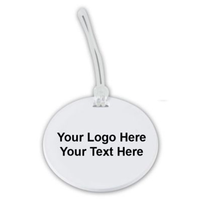 3 Inch Logo Imprinted Round Luggage Tags