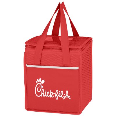 Customized Non-Woven Wave Design Cooler Lunch Bags