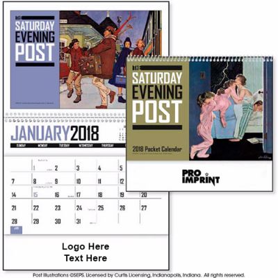 2018 The Saturday Evening Post Pocket Desk Calendars