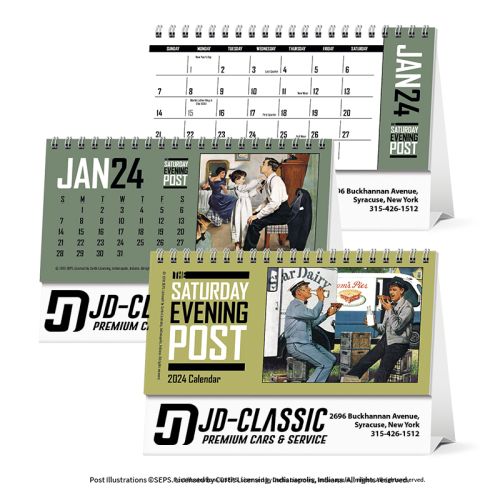 Custom Printed Saturday Evening Post Desk Calendars