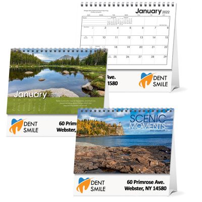 Personalized 2019 Scenic Moments Large Desk Calendars