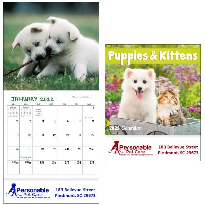 Puppies and Kittens Mini Wall Calendars