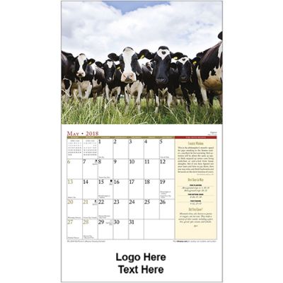 Custom Imprinted 2017 The Old Farmer's Almanac Country Stapled Wall Calendars