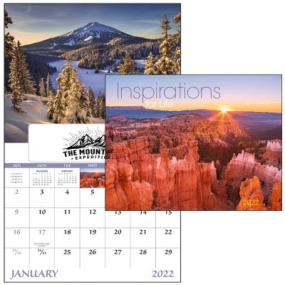 Custom Imprinted 2018 Inspirations For Life-Window Stapled Wall Calendars