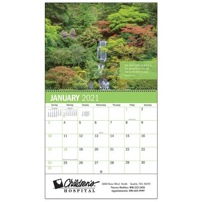 Custom Printed 2018 Inspiration Spiral Wall Calendars