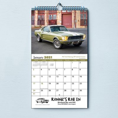 Custom Printed 2019 Muscle Cars Stapled Wall Calendars