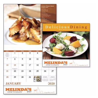 Customized 2018 Delicious Dining Stapled Wall Calendars