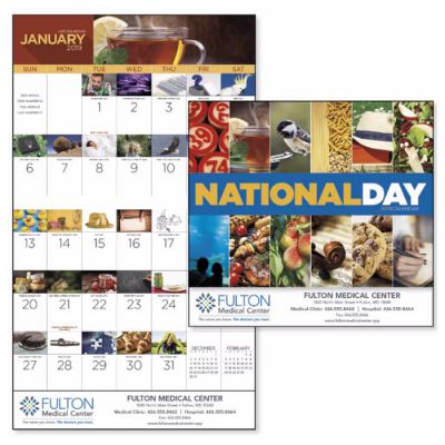 Customized 2018 National Day Stapled Wall Calendars