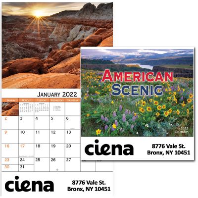 2020 American Scenic Stapled Wall Calendars