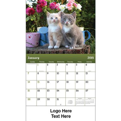 Customized Puppies and Kittens Stapled Wall Calendars