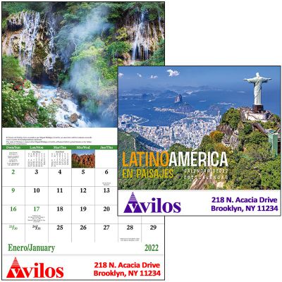 Promotional 2017 Latinoamerica en Paisajes Stapled Wall Calendars