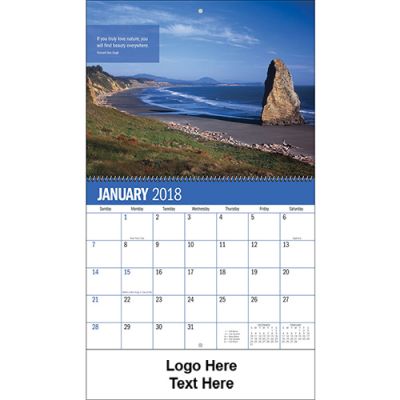 Promotional 2017 Inspiration Stapled Wall Calendars