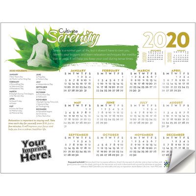 Promotional 2018 Keep Calm Adhesive Wall Calendars