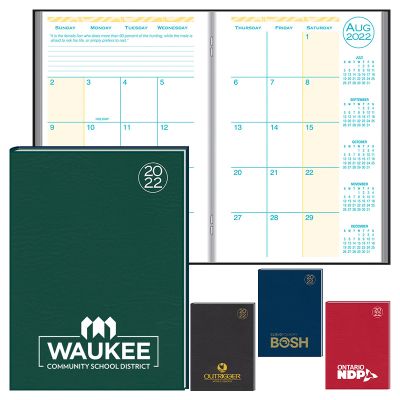 Custom Printed 2018-2019 Academic Desk Monthly Planners with Printed Morocco Covers