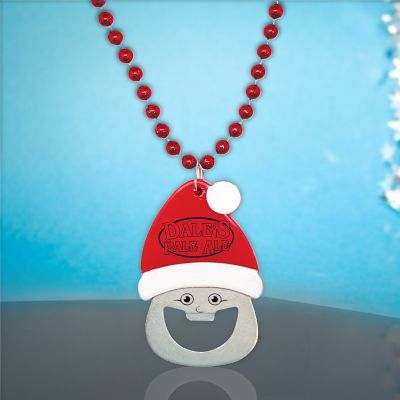 Custom Imprinted Santa Bottle Opener Beads