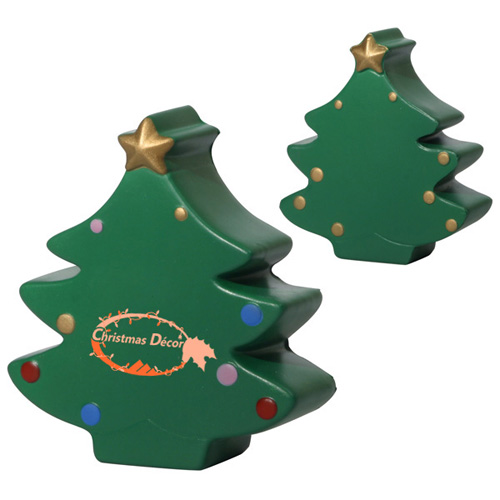 Custom Printed Christmas Tree Stress Relievers