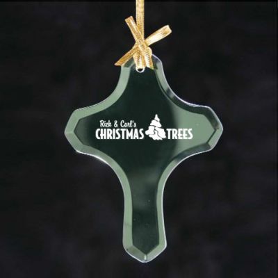 Customized Cross Shaped Jade Glass Ornaments