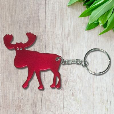Promotional Elk Shape Bottle Opener Keychains
