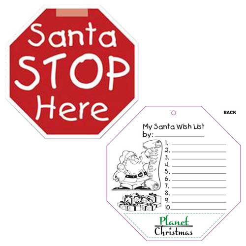 Promotional Logo Santa Stop Window Signs