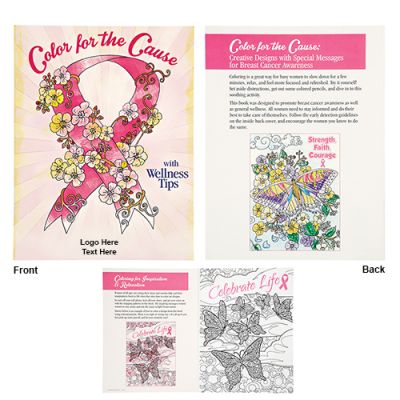 Promotional Color For The Cause Breast Cancer Awareness Coloring Books