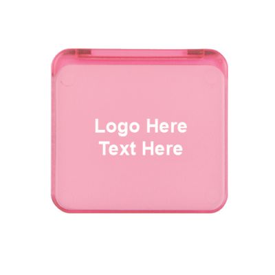 Promotional Pink Awareness Compact Mirror with Dual Magnification