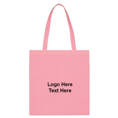 Promotional Pink Awareness Non-Woven Economy Tote Bags