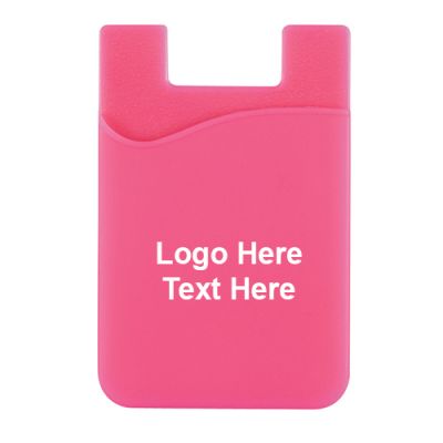 Promotional Pink Awareness Silicone Phone Wallets