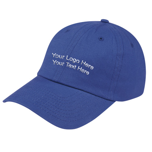 Personalized Logo Imprinted Low Profile Brushed Cotton Twill Caps