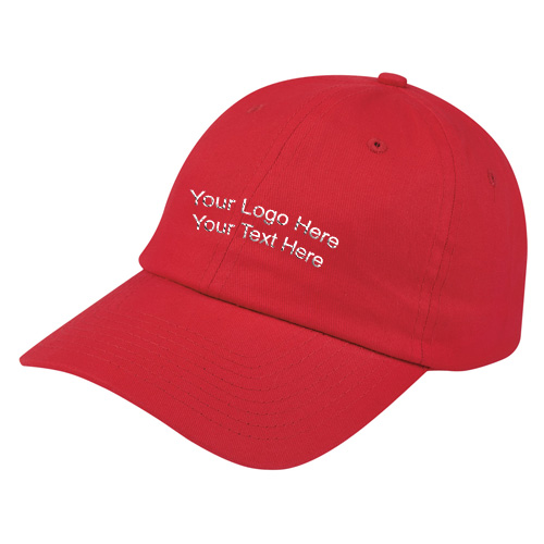 Personalized Logo Imprinted Low Profile Brushed Cotton Twill Caps