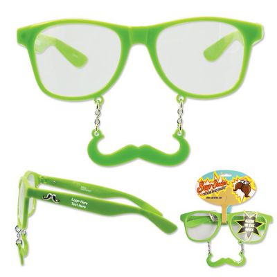 Custom Halloween Green Glow-in-the-Dark Sun-Stache Glasses