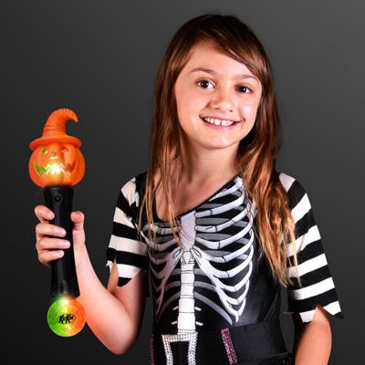  LED Witchy Pumpkin Wands with Sound and Light