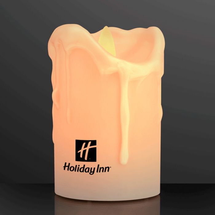  Windproof LED Pillar Candles with Moving Flame