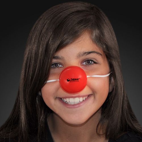 Light Up Red Clown Noses with Blinking LED's