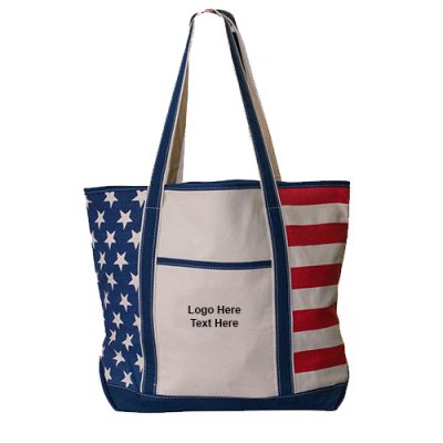 12 Oz Promotional Cotton Canvas Americana Tote Bags