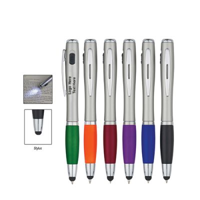 Custom Trio Pens with LED Lights And Stylus