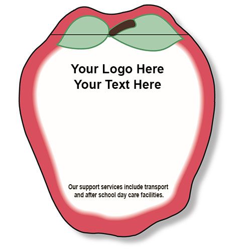 3x4 Custom Printed Full Color Apple Shape Sticky Notes