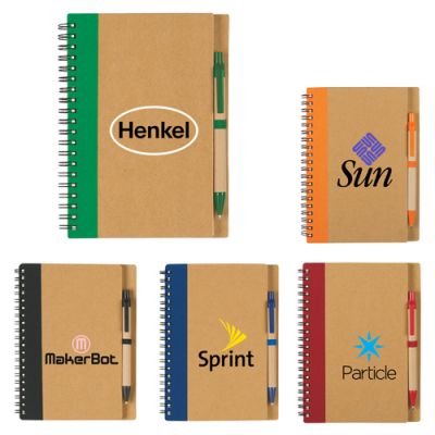 Eco-Inspired Spiral Notebooks & Pens