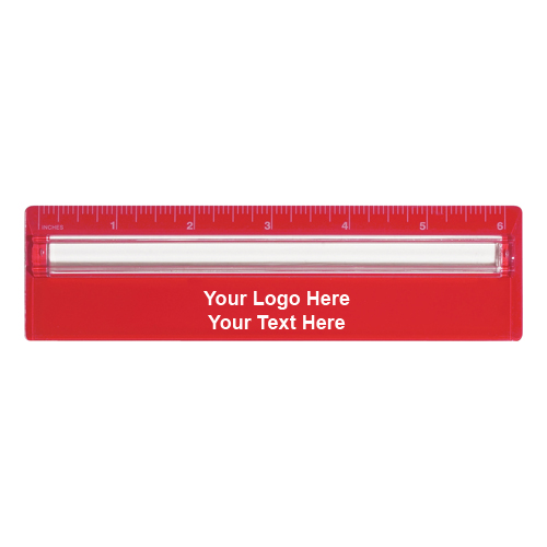 Custom 6 Inch Plastic Ruler With Magnifying Glass