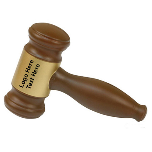 Logo Imprinted Gavel Shaped Stress Relievers