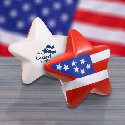 Promotional Patriotic Star Stress Relievers