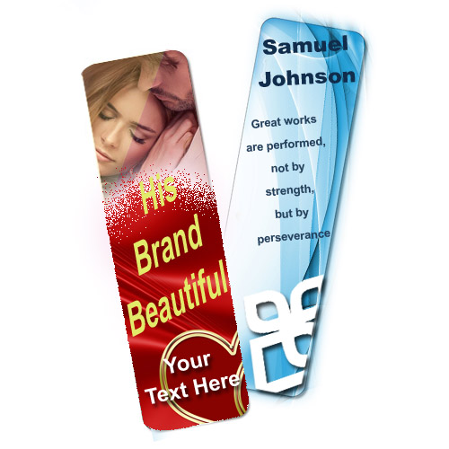 2 x 7 Inch Promotional Laminated Bookmarks