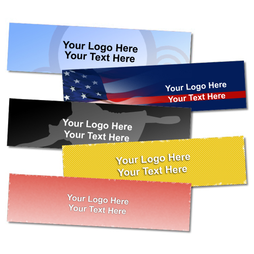 10.5 x 2.625 Personalized Rectangle Shape Bumper Stickers