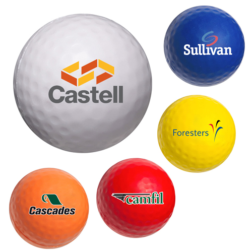 Custom Printed Golf Ball Shaped Stress Balls